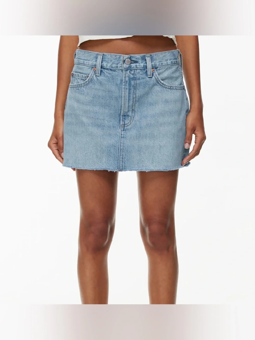 Aritzia Denim Forum The Tori Mini Denim Skirt size 25